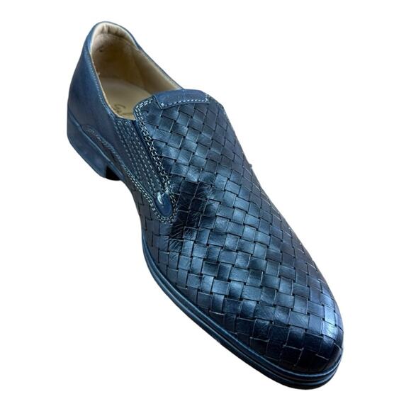 Galizio Torresi Men’s slip on Leather  navy Blue shoes loafers Size 8.5/9|42 EU main image 5